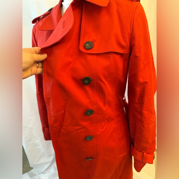Hobbs London Women's Red/orange Trench Coat size 8 EXCELLENT CONDITION - Picture 7 of 16